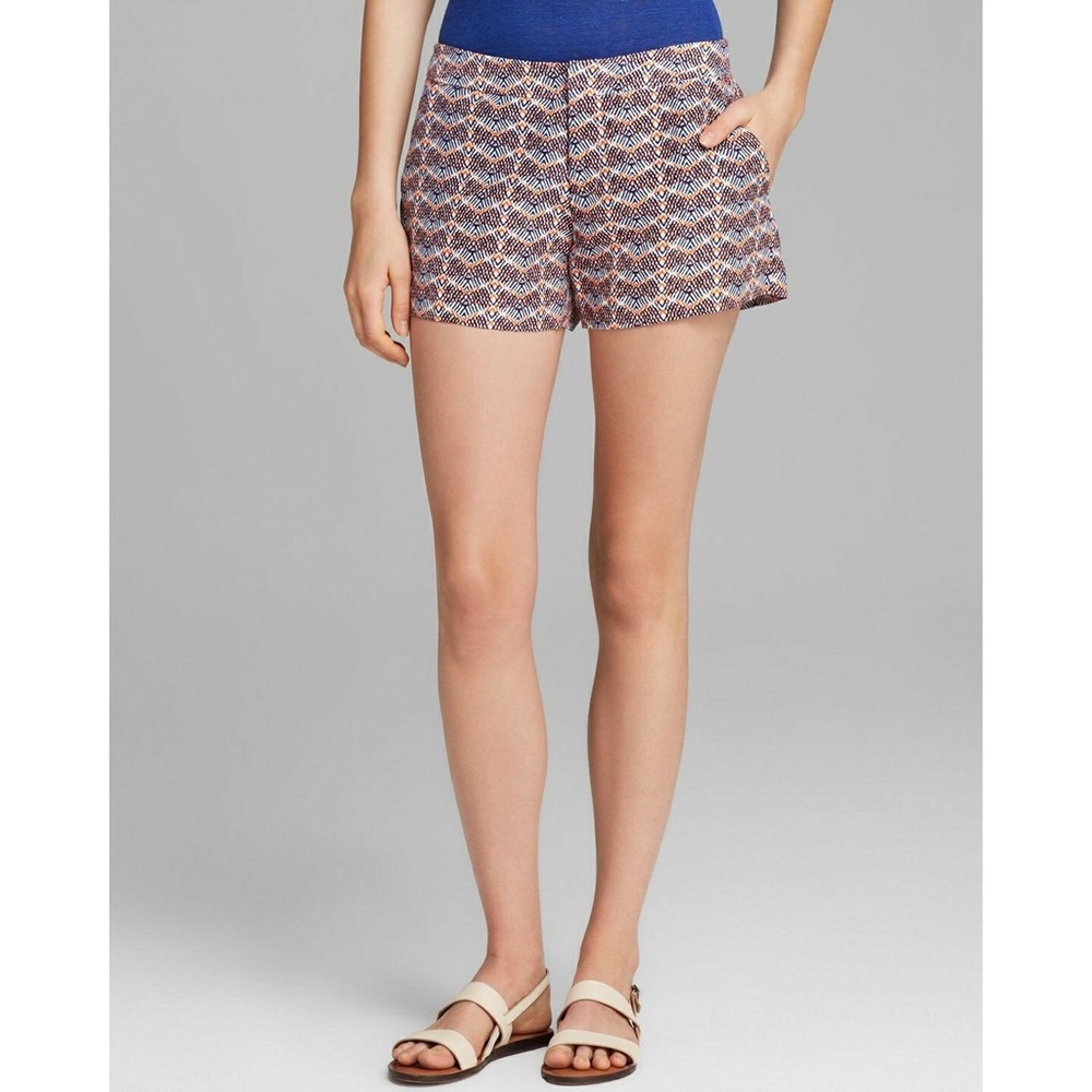 Joie Merci Chevron Blue & Orange Shorts - Picture 1 of 5